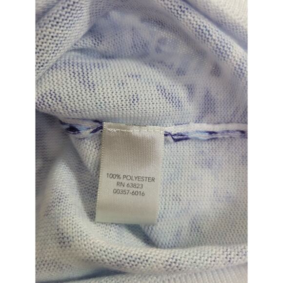 Christopher & Banks Cardigan Blue Floral beaded studs Long Sleeve Top Size Large - Picture 11 of 12